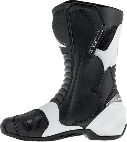 Alpinestars SMX-S Motorcycle Boots - Black and White, US Size 12 / EU 47 - Part 2223517-12-47