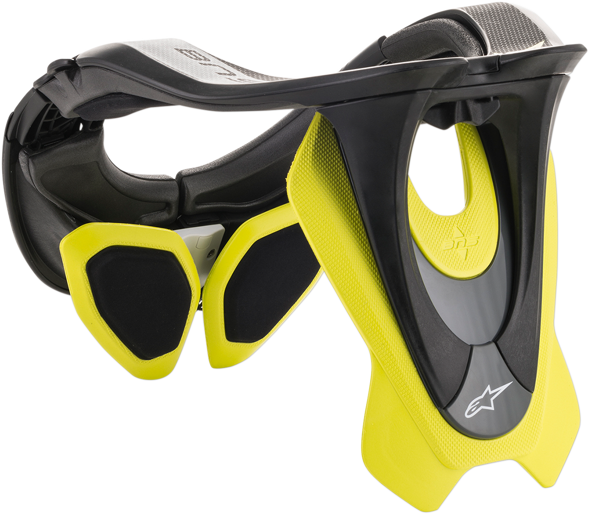 Alpinestars BNS Tech 2 Black/Yellow Fluo Motorcycle Neck Support XS-M (Part #6500019155XS/M)