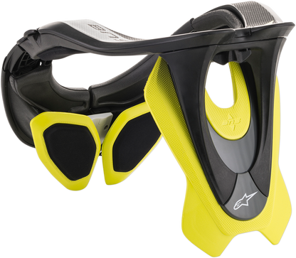 Alpinestars BNS Tech 2 Black/Yellow Fluo Motorcycle Neck Support XS-M (Part #6500019155XS/M)