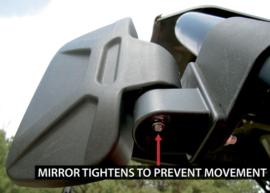 MOOSE OFFROAD 2-Inch Rectangle Side View Mirror - Black, Part 56-18082A