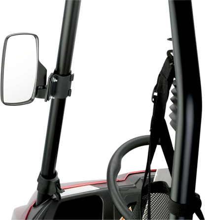 MOOSE OFFROAD 2-Inch Rectangle Side View Mirror - Black, Part 56-18082A