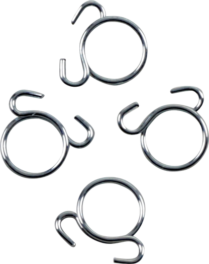 ALL BALLS FS00064 Refill Clamp Kit for Fuel Line and Wiring, 4 Pack, 9.9 mm Flat Ear Silver