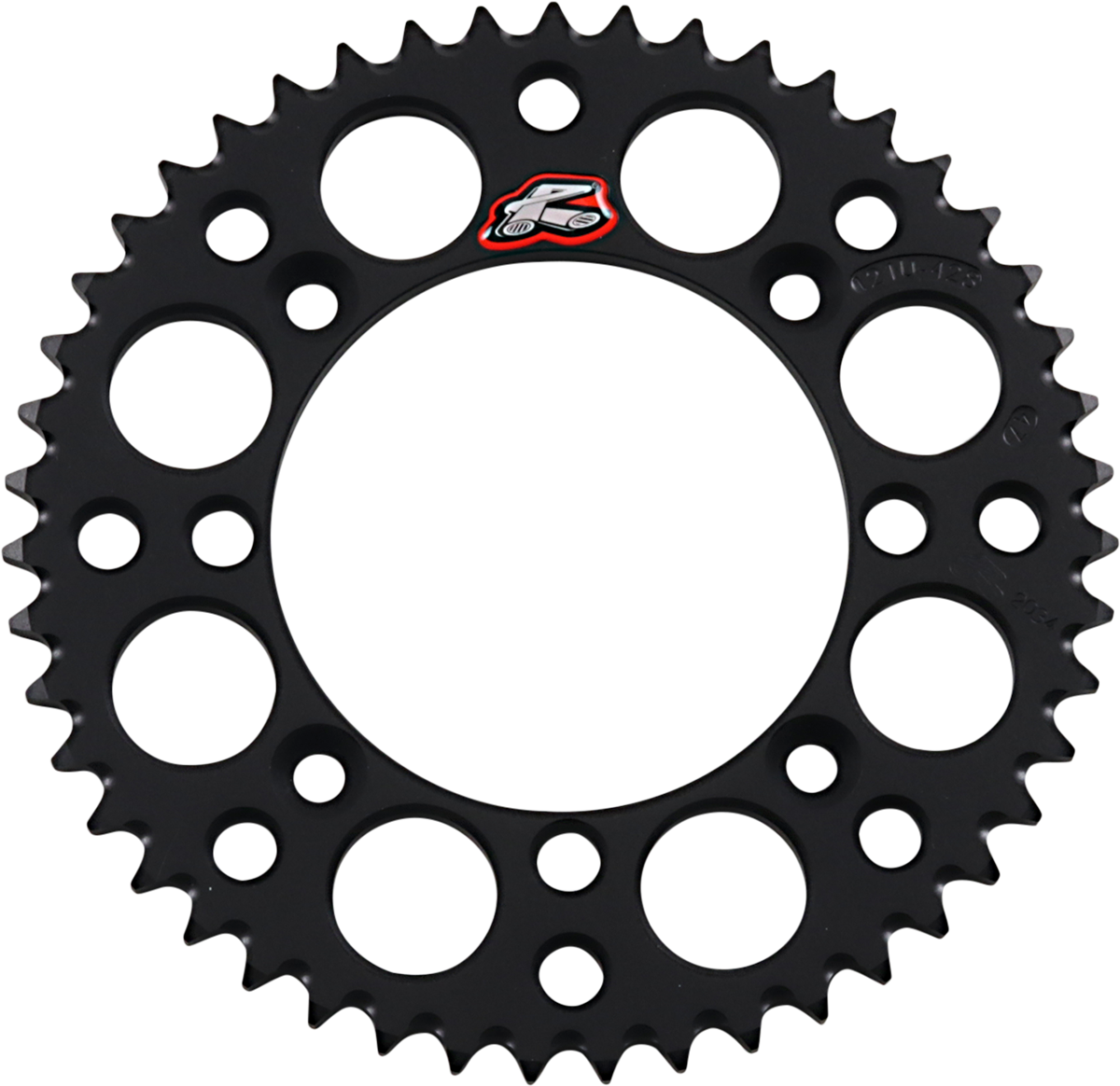 Renthal 121U-428-47GPBK Aluminum Rear Sprocket for Suzuki and Yamaha - 47 Tooth Black