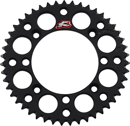 Renthal 121U-428-47GPBK Aluminum Rear Sprocket for Suzuki and Yamaha - 47 Tooth Black
