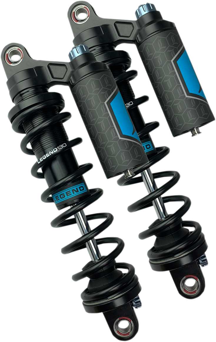 Legend Suspension Revo ARC Piggyback Shocks - 14 Inch - Black for Harley-Davidson Dyna 1999-2017 - Part 1310-1892