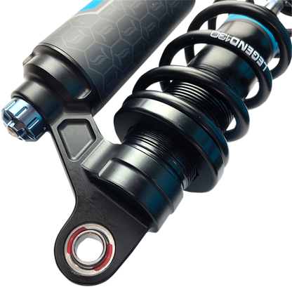 Legend Suspension Revo ARC Piggyback Shocks - 14 Inch - Black for Harley-Davidson Dyna 1999-2017 - Part 1310-1892