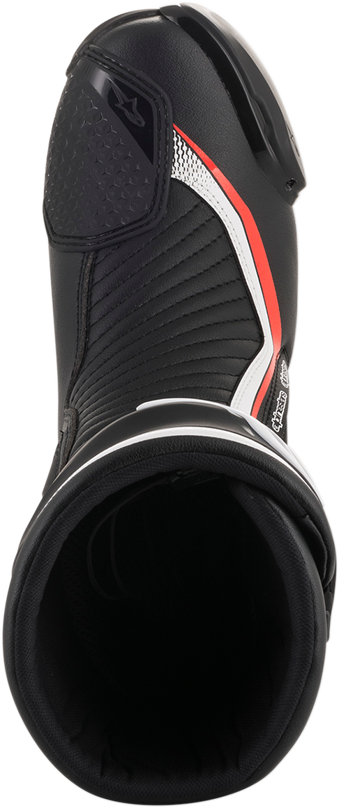 Alpinestars SMX Plus Motorcycle Race Boots - Black/White/Red Fluorescent US 6.5 / EU 40 - Part 2221019-1231-40