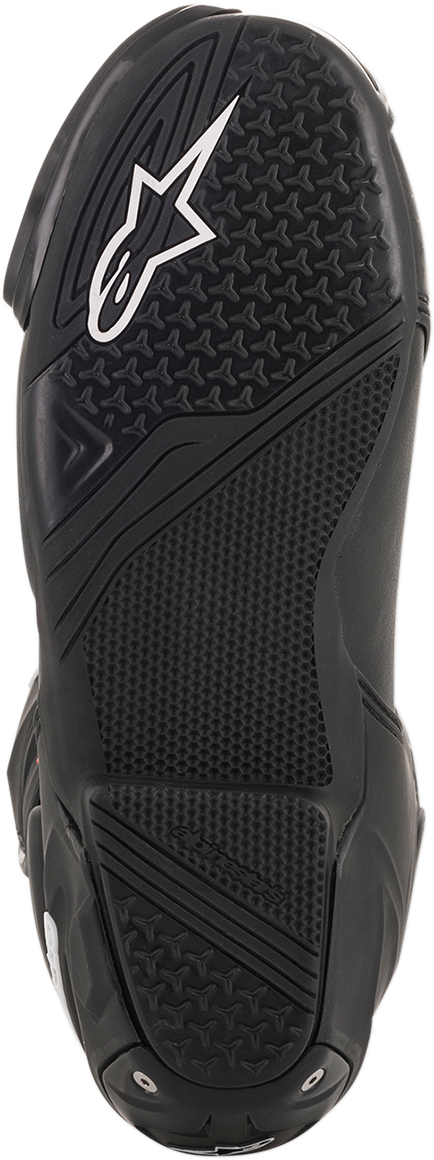Alpinestars SMX Plus Motorcycle Boots - Black/White/Red Fluorescent, US 9.5 / EU 44