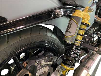 Legend Suspension Revo ARC Piggyback Shocks for Harley-Davidson Sportster 14-inch, Gold Finish