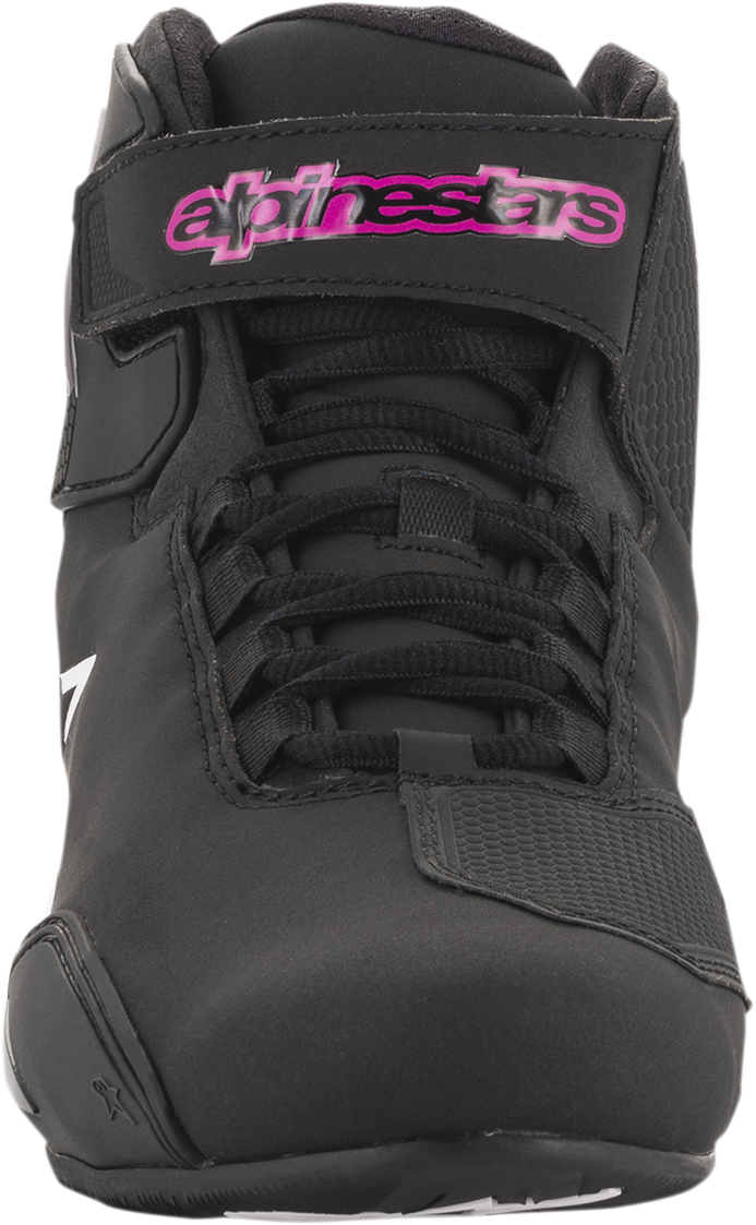 Alpinestars Stella Sektor Shoes - Women’s Lightweight Racing Footwear, Black and Pink, US 6.5 / EU 38