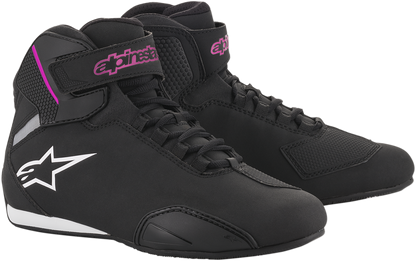 Alpinestars Stella Sektor Shoes - Women’s Lightweight Racing Footwear, Black and Pink, US 6.5 / EU 38