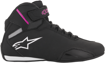 Alpinestars Stella Sektor Shoes - Women’s Lightweight Racing Footwear, Black and Pink, US 6.5 / EU 38