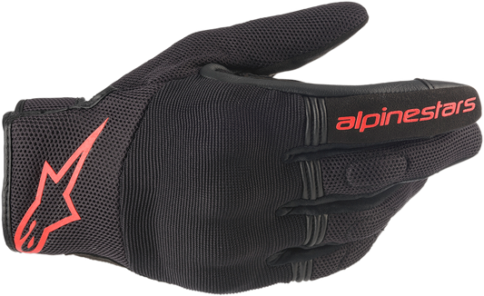 Alpinestars Copper Gloves Black/Fluo Red XL - Model 3568420-1030-XL for Motorcycling and Sports Riding