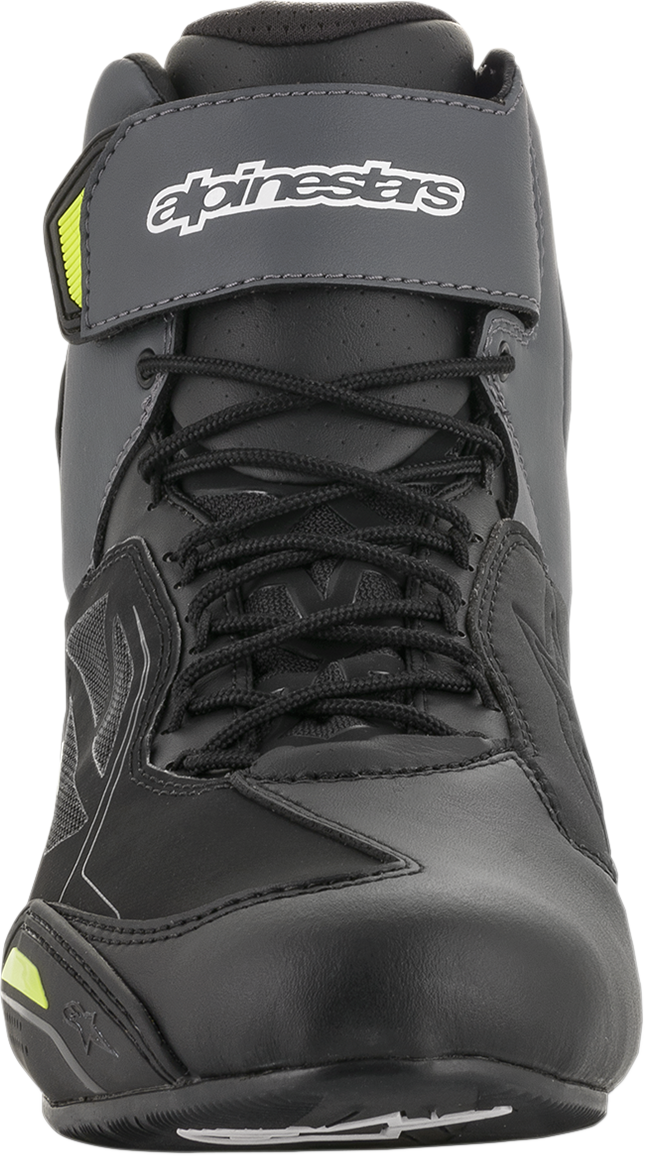Alpinestars Faster-3 Drystar® Motorcycle Shoes - Black, Gray & Yellow, US 6.5