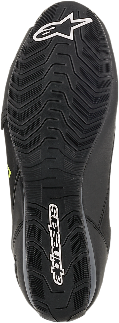 Alpinestars Faster-3 Drystar® Motorcycle Shoes - Black, Gray & Yellow, US 6.5