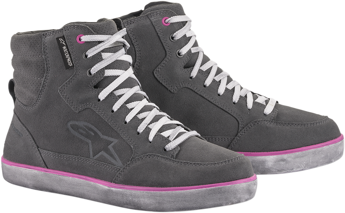 Alpinestars J-6 Waterproof Women's Shoes – Gray and Pink, US 5