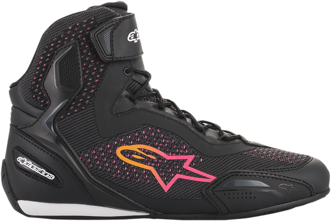 Alpinestars Stella Faster-3 Rideknit Shoes Black/Yellow/Pink US 10 / EU 42.5 by Alpinestars Part Number 2510520143910