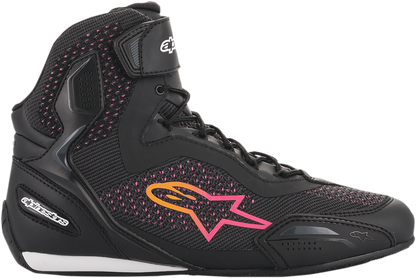 Alpinestars Stella Faster-3 Rideknit Shoes Black/Yellow/Pink US 10 / EU 42.5 by Alpinestars Part Number 2510520143910