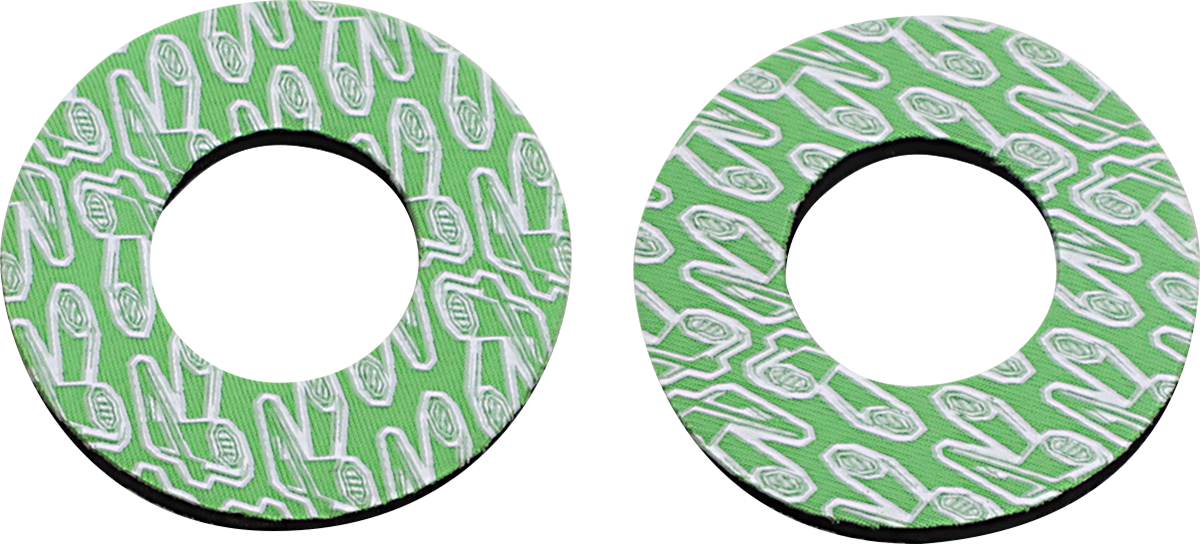 RENTHAL Grip Donutz G203 White/Green for Motorcycle Handlebars
