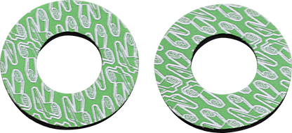 RENTHAL Grip Donutz G203 White/Green for Motorcycle Handlebars