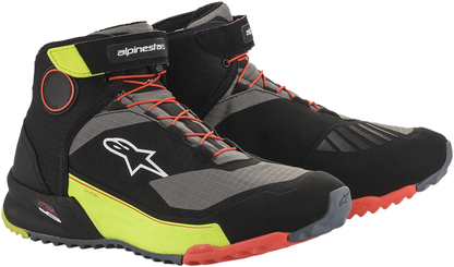 Alpinestars CR-X Drystar® Shoes - Black/Red/Yellow Fluorescent US 14 / EU 48 - Part Number 2611820153814