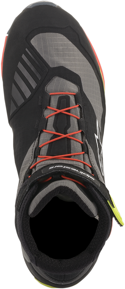 Alpinestars CR-X Drystar® Shoes - Black/Red/Yellow Fluorescent US 14 / EU 48 - Part Number 2611820153814