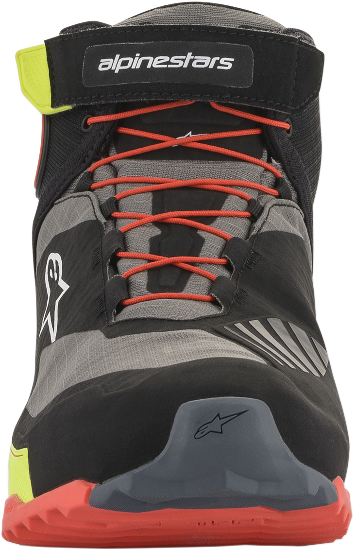 Alpinestars CR-X Drystar® Shoes - Black/Red/Yellow Fluorescent US 14 / EU 48 - Part Number 2611820153814
