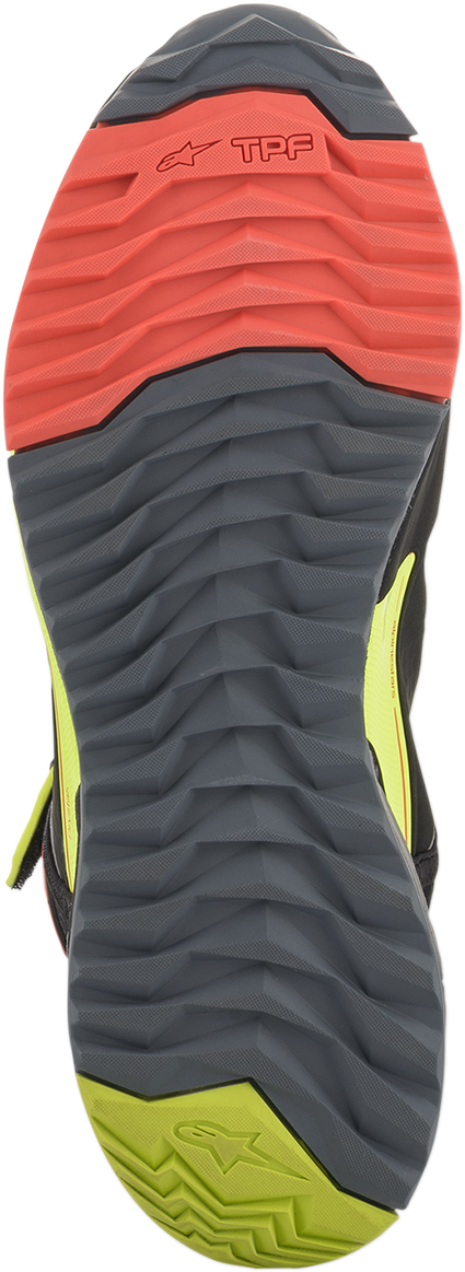 Alpinestars CR-X Drystar® Shoes - Black/Red/Yellow Fluorescent US 14 / EU 48 - Part Number 2611820153814