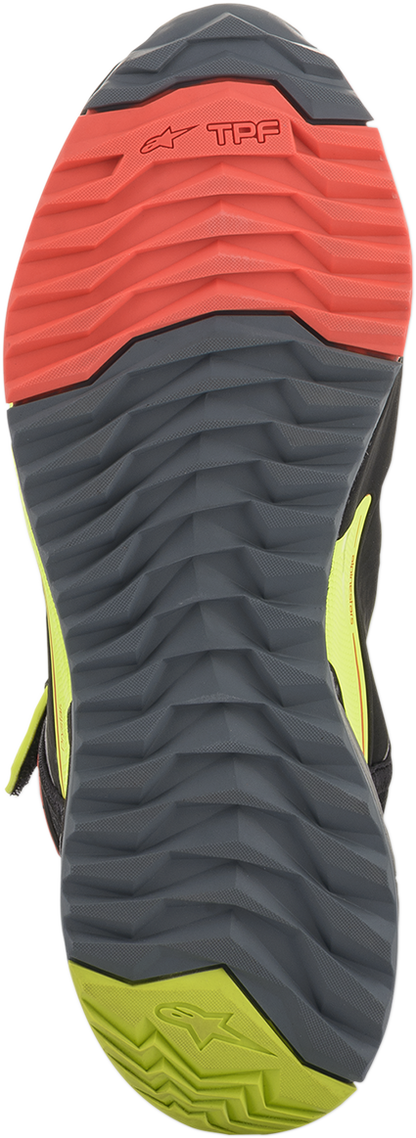 Alpinestars CR-X Drystar® Shoes - Black/Red/Yellow Fluorescent US 14 / EU 48 - Part Number 2611820153814
