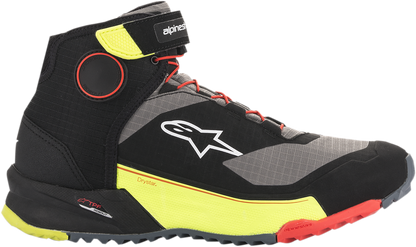 Alpinestars CR-X Drystar® Shoes - Black/Red/Yellow Fluorescent US 14 / EU 48 - Part Number 2611820153814