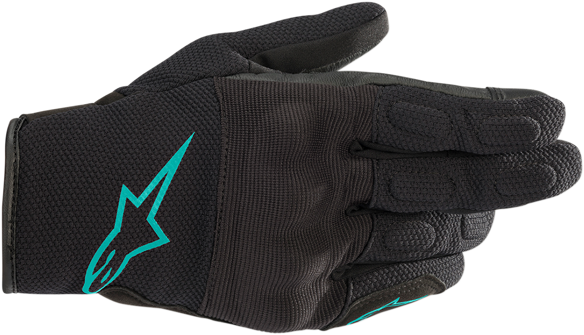 Alpinestars Stella S-Max Drystar® Gloves - Black/Teal, XL (Part #3537620-1170-XL)