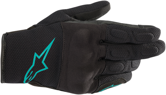 Alpinestars Stella S-Max Drystar® Gloves - Black/Teal, XL (Part #3537620-1170-XL)