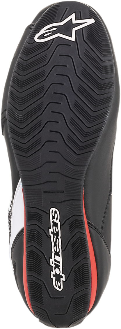 Alpinestars Faster-3 Rideknit® Road Racing Shoes - Black, White & Red, US Size 10 / EU 43 - Part Number 2510319123-10