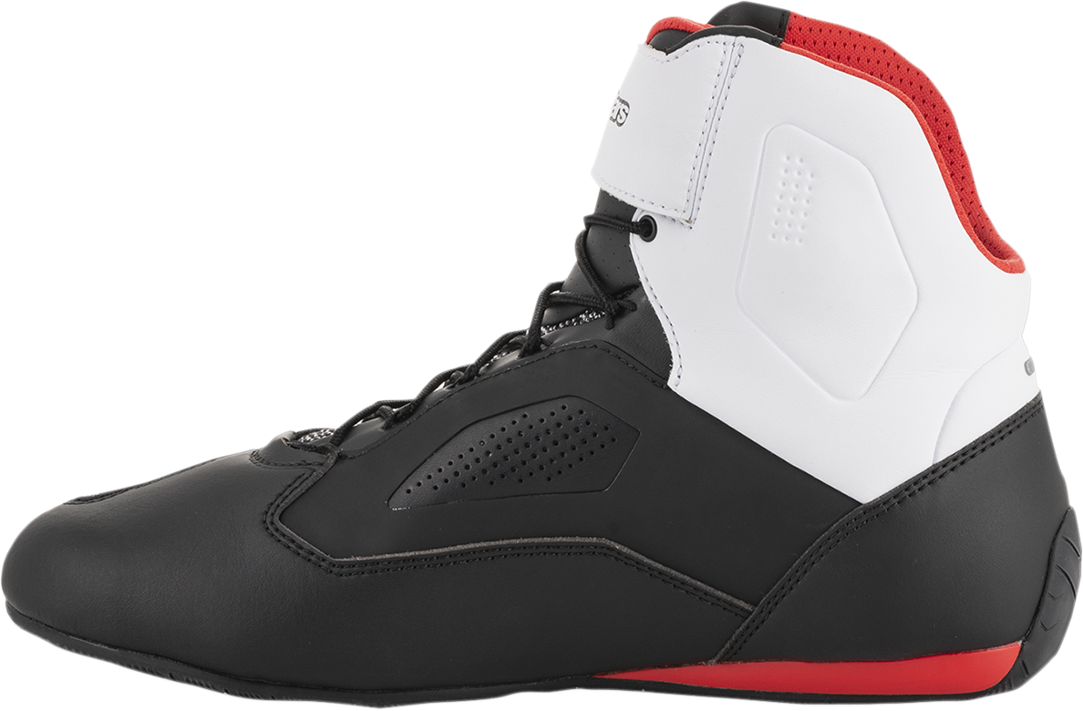 Alpinestars Faster-3 Rideknit® Road Racing Shoes - Black, White & Red, US Size 10 / EU 43 - Part Number 2510319123-10