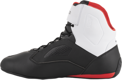 Alpinestars Faster-3 Rideknit® Road Racing Shoes - Black, White & Red, US Size 10 / EU 43 - Part Number 2510319123-10