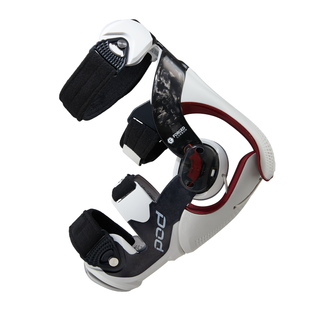 POD K8 3.0 Carbon Knee Brace for Right Leg - Size XL, Carbon/White