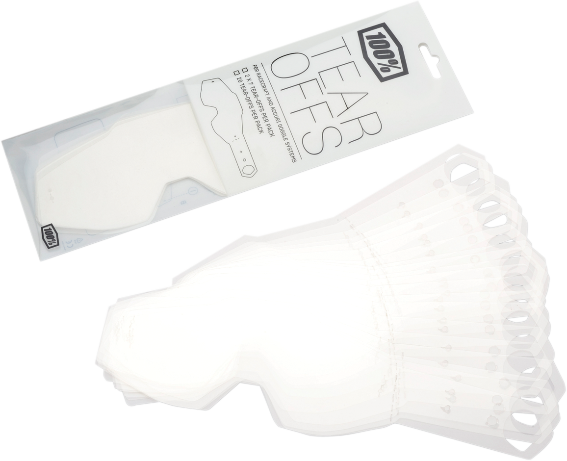 100% Accuri/Racecraft/Strata Tear-Offs - Standard - 50 Pack 59012-00001