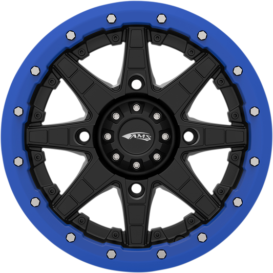 AMS Beadlock Ring Replacement for Roll'n 106 Wheels - 15 Inch Blue 15B03