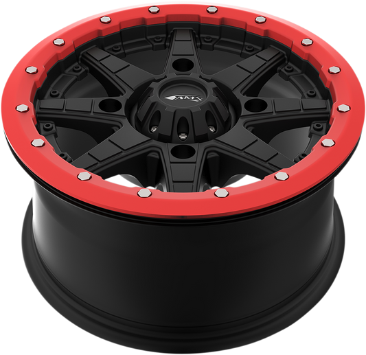 AMS Beadlock Ring Replacement for Roll'n 106 Wheels - 15 inch, Red - Part 15B04