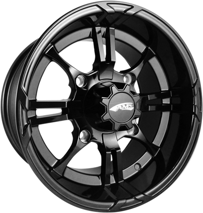 AMS Roll'n 108 Front Wheel - Black Finish, 14x8 Inches, 4/156 Bolt Pattern, Part Number 0230-0859