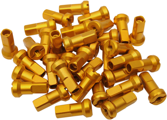 MOOSE OFFROAD MX1 Gold 8-Gauge Spoke Nipples - Part No. 24-890, Set of 36