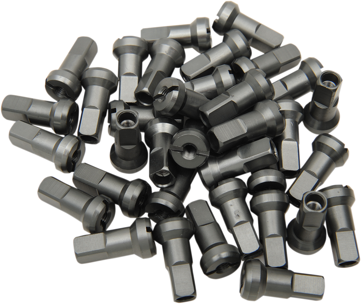 Moose Offroad MX1 Titanium Gray 9 Gauge Spoke Nipples (Part 24-940) – Set of 36 for Dirt Bikes