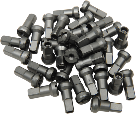 Moose Offroad MX1 Titanium Gray 9 Gauge Spoke Nipples (Part 24-940) – Set of 36 for Dirt Bikes
