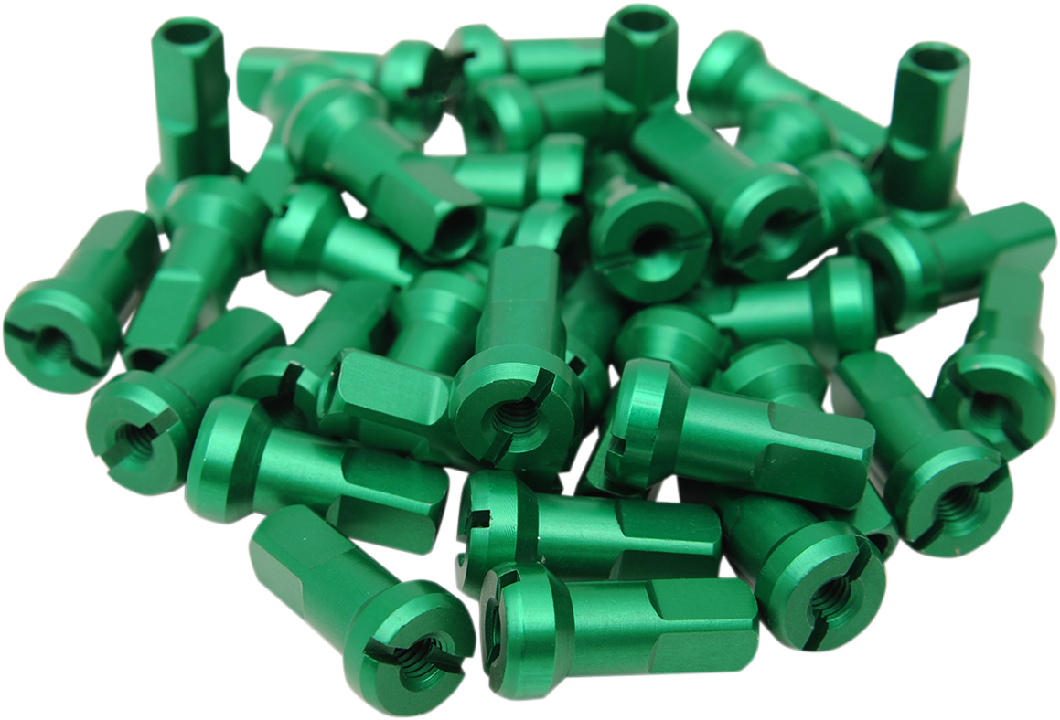 MOOSE OFFROAD MX1 Green 9 Gauge Spoke Nipples Set 24-960 for Dirt Bikes