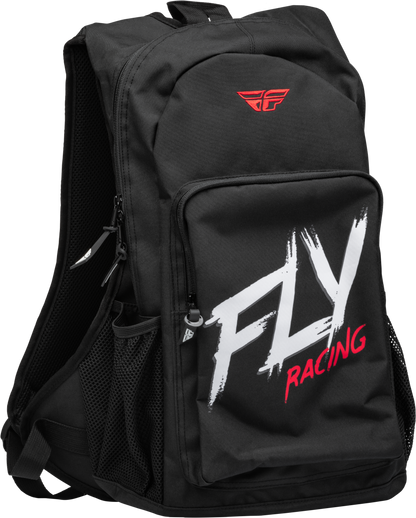 FLY Racing Jump Pack Backpack Black/White – 35L Moto Gear & Travel Bag