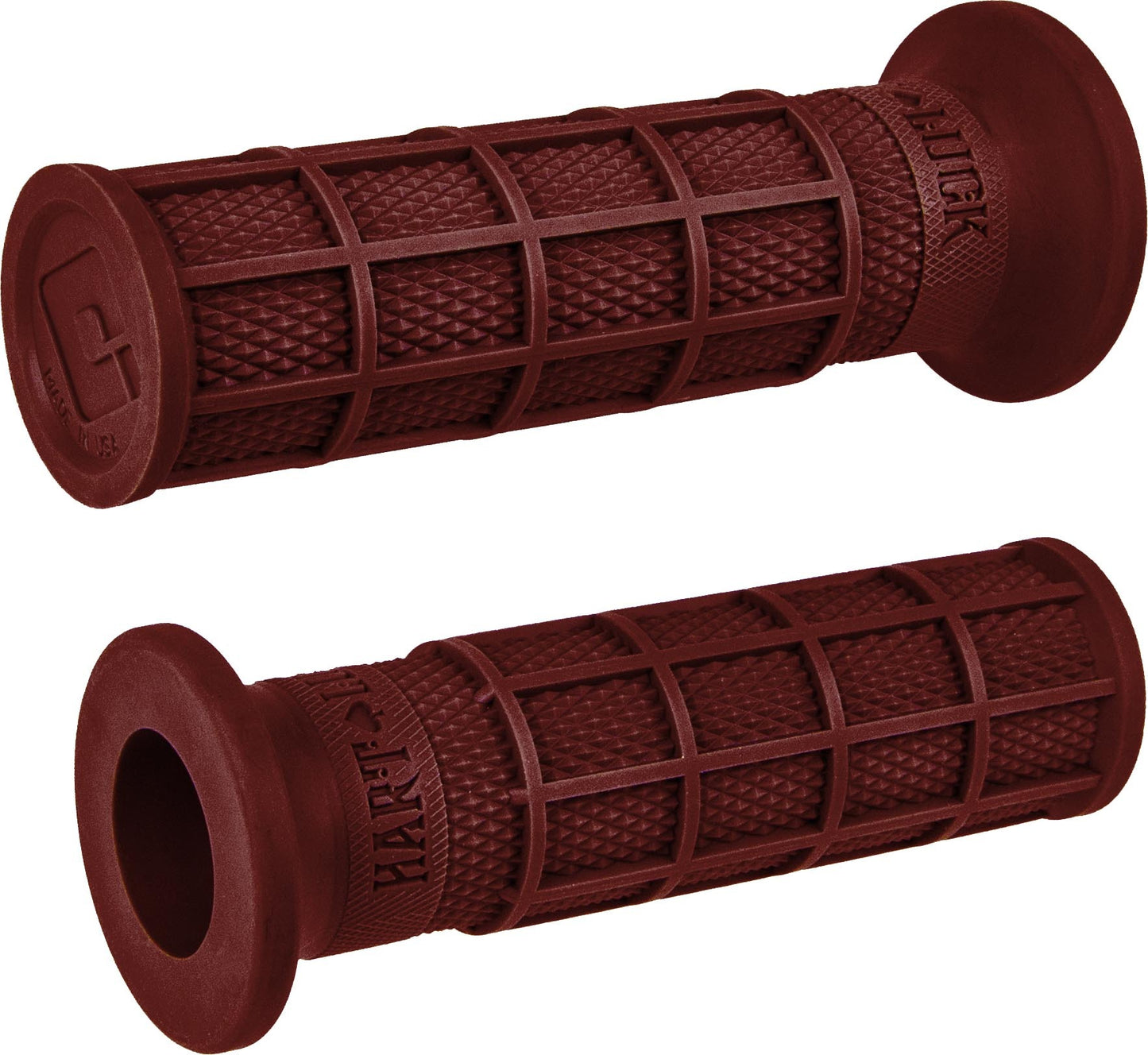 ODI Hart Luck Full Waffle Dark Red V-Twin Motorcycle Grip - V02FWDR