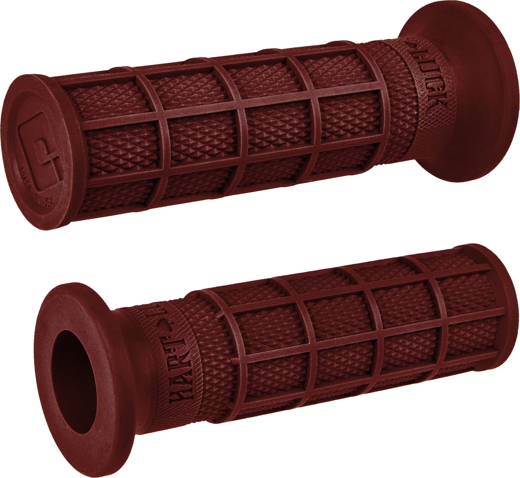 ODI Hart Luck Full Waffle Dark Red V-Twin Motorcycle Grip - V02FWDR