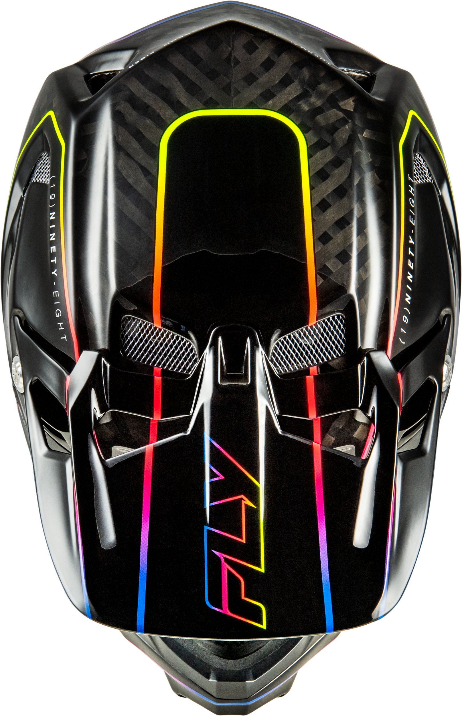 Fly Racing Yth Werx R Flow Carbon Youth Helmet with Black Carbon Finish, Part Number 73-9233YL