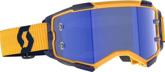 SCOTT Fury Goggle Dark Yellow/Dark Blue with Chrome Works Lens - Model 272828-7704349