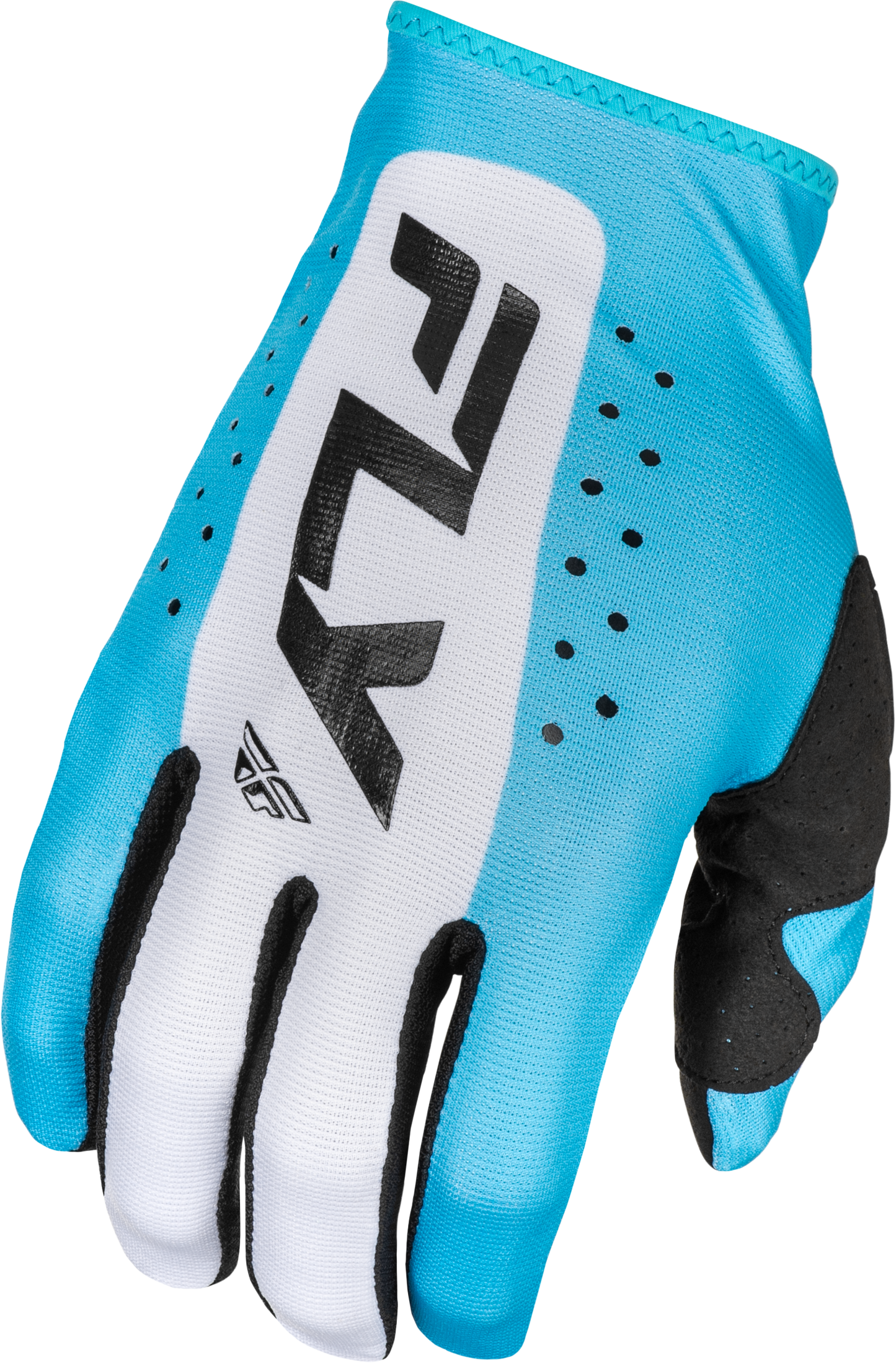 Fly Racing Lite Gloves Blue/White/Black 3X – Lightweight Race Gloves with Touch Screen Compatibility
